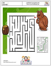 okul öncesi labirent bulmacai çalışma sayfaları